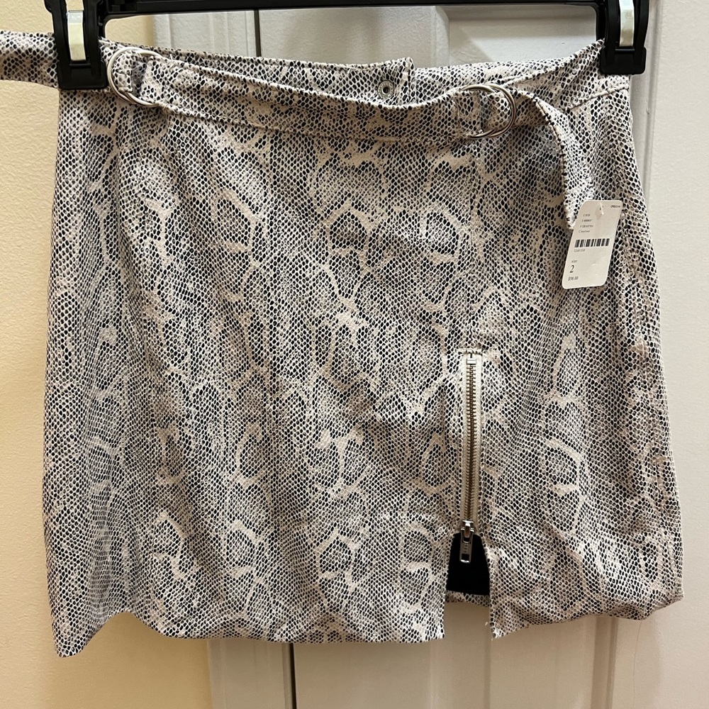 Free people snake skin print skirt